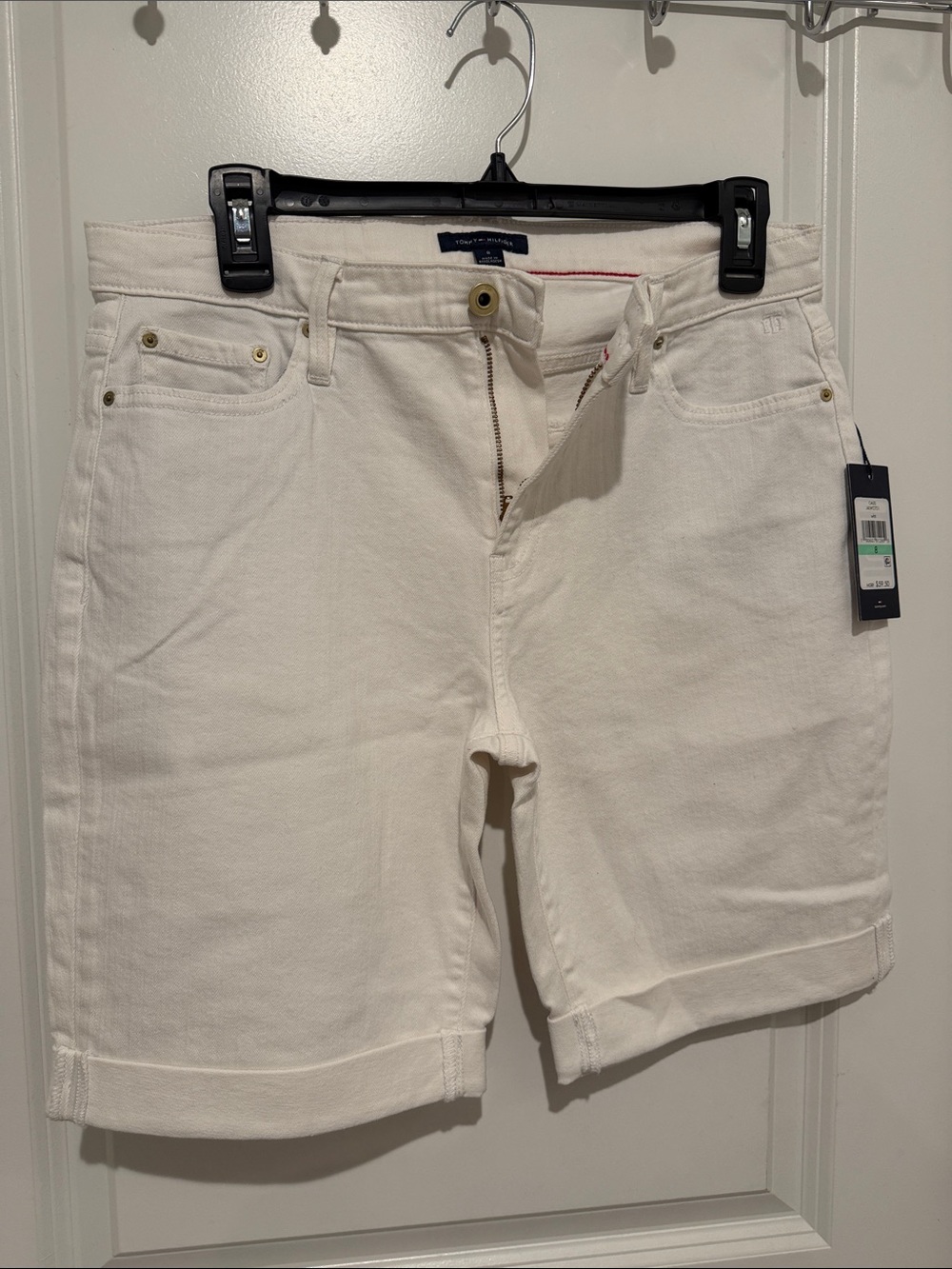 Tommy Hilfiger White Denim-Style Women's Shorts